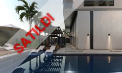 Luxury one bedroom apartments for sale first sea line  in Kargicak, Alanya “Exodus City Residence”