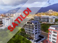 Luxury one bedroom apartments for sale first sea line  in Kargicak, Alanya “Exodus City Residence”