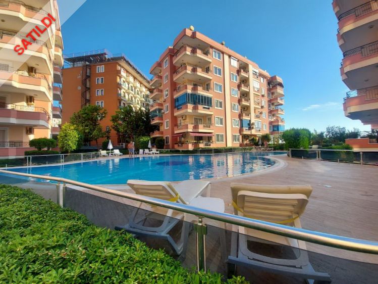 Furnished 2+1 apartment for sale with magnificent sea view Alanya Mahmutlar