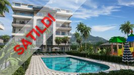 Satılık modern geniş 3+1 daire Alanya Oba